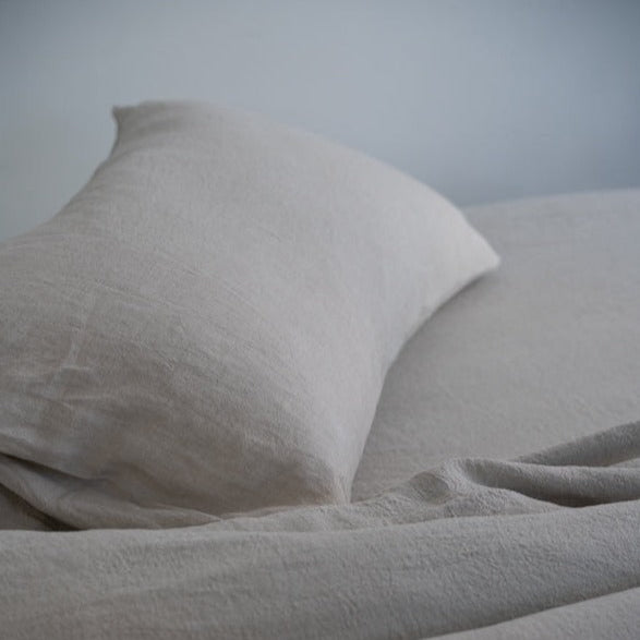 Sömn Luxury Linen Bedding | Pillowcase (single) Linen Bedding Sömn Home Sand #color_sand