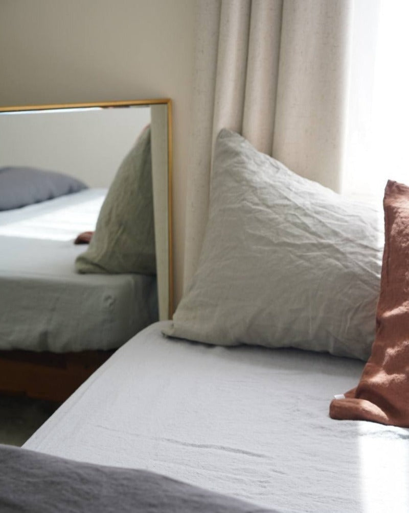 Sömn Luxury Linen Bedding | Fitted Sheet Linen Bedding Sömn Home 