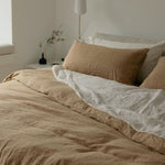 Cinnamon linen bedding by Canadian bedding company Somn #color_off-white