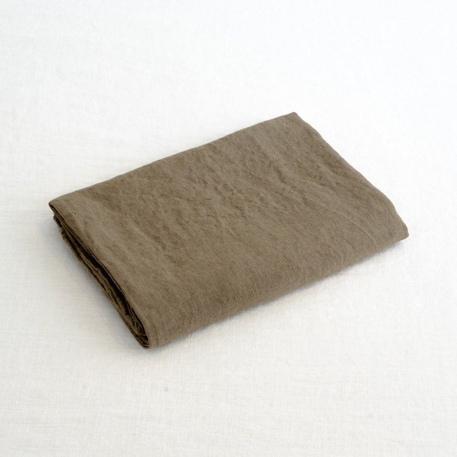 European Linen Sleepwear Set in Bronzed Brown color – Moon Mountain