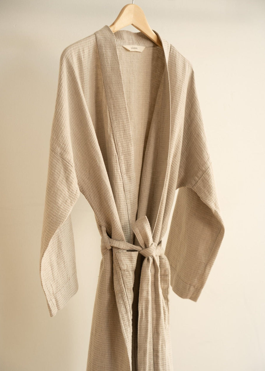 Sömn Home | Waffle Linen Bathrobe