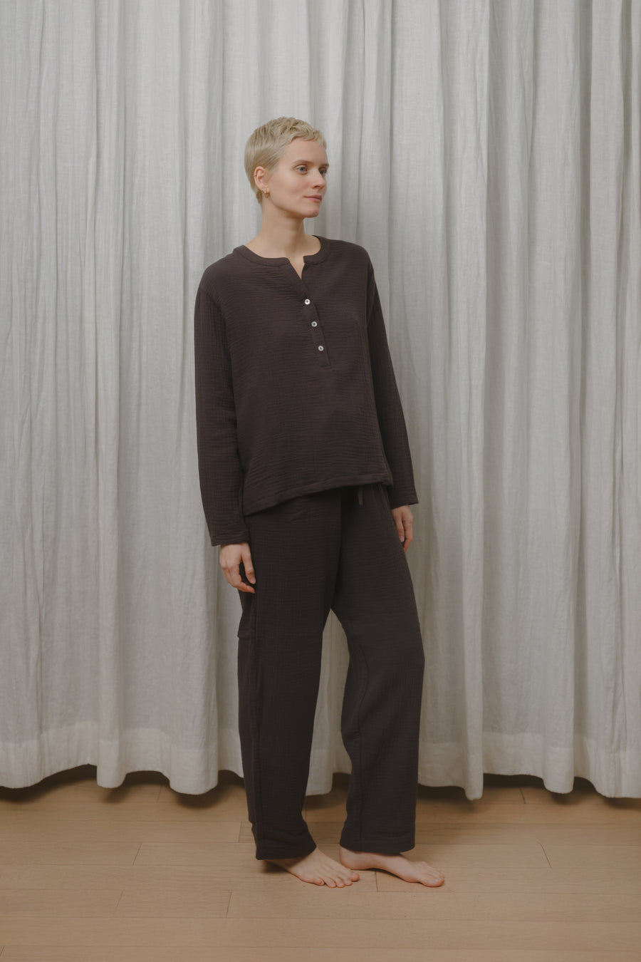 Organic Gauze Cotton Lounge Shirt