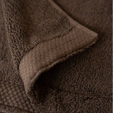 Close-up of a brown towel with textured surface