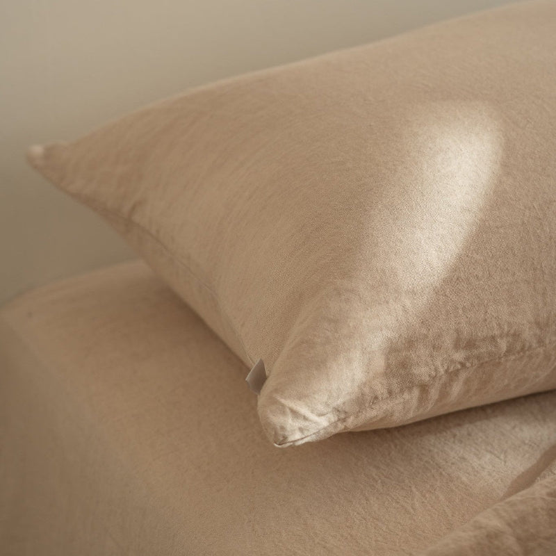 Sömn Luxury Linen Bedding | Pillowcase (single) Linen Bedding Sömn Home Nude #color_nude