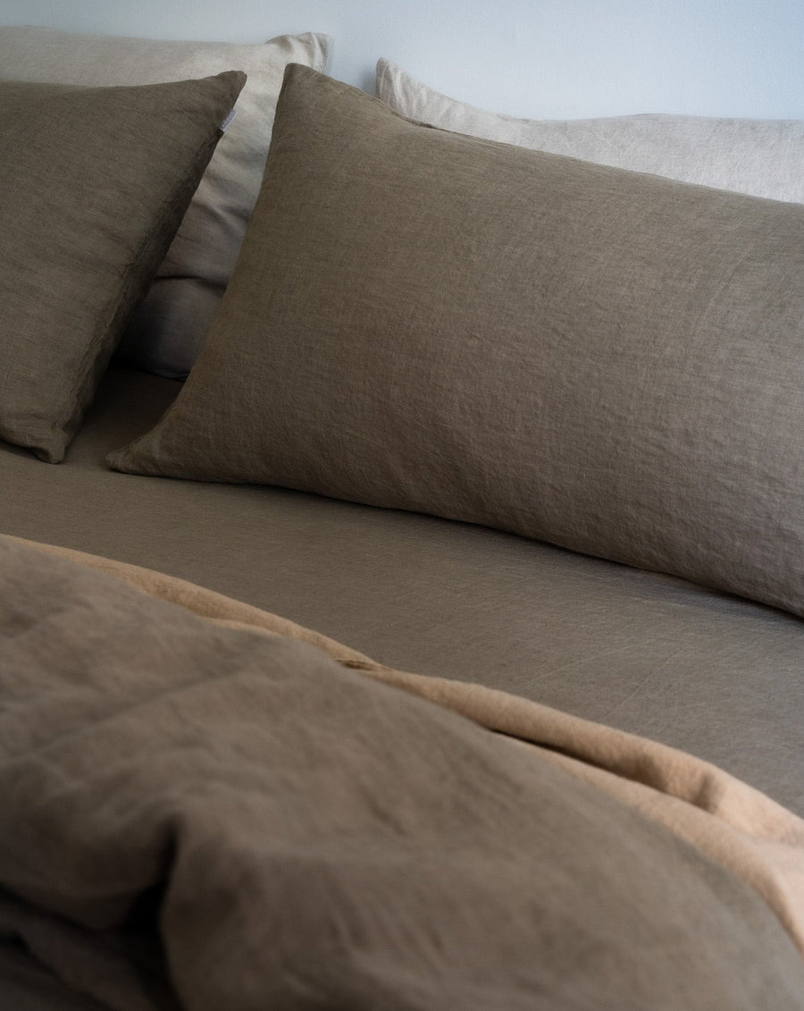 Sömn Luxury Linen Bedding | Pillowcase (single) Linen Bedding Sömn Home Double/Queen Earth 