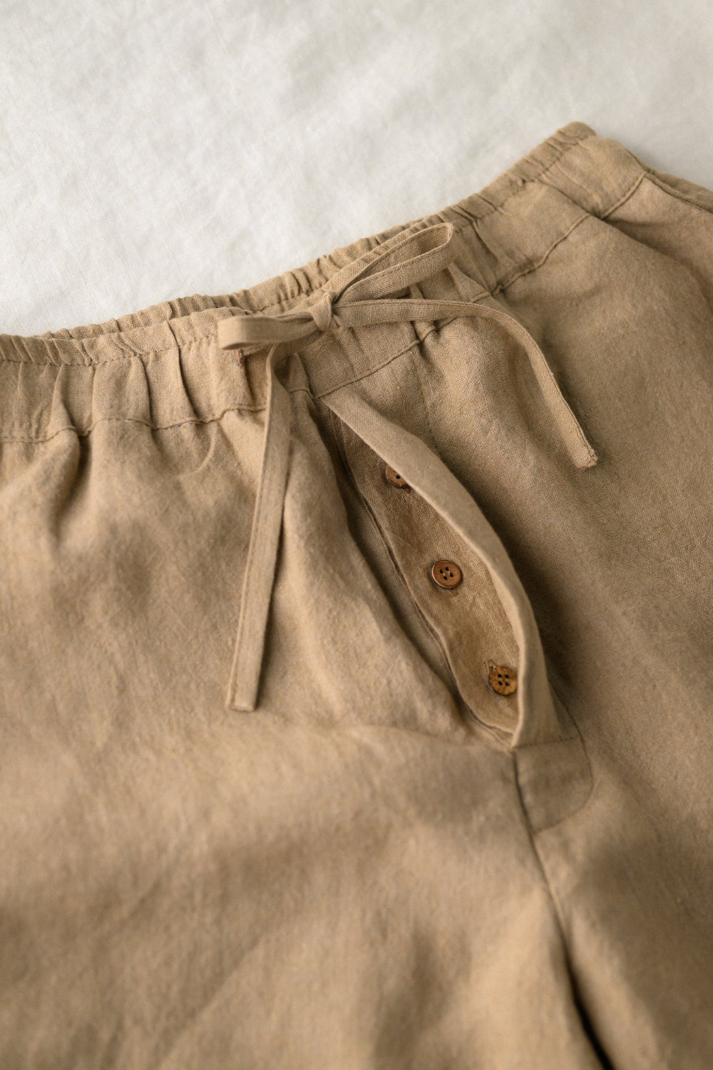 Sömn Premium Linen Sleep & Lounge Shorts | Sömn Home #color_oatmeal