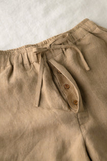 Sömn Premium Linen Sleep & Lounge Shorts | Sömn Home #color_oatmeal