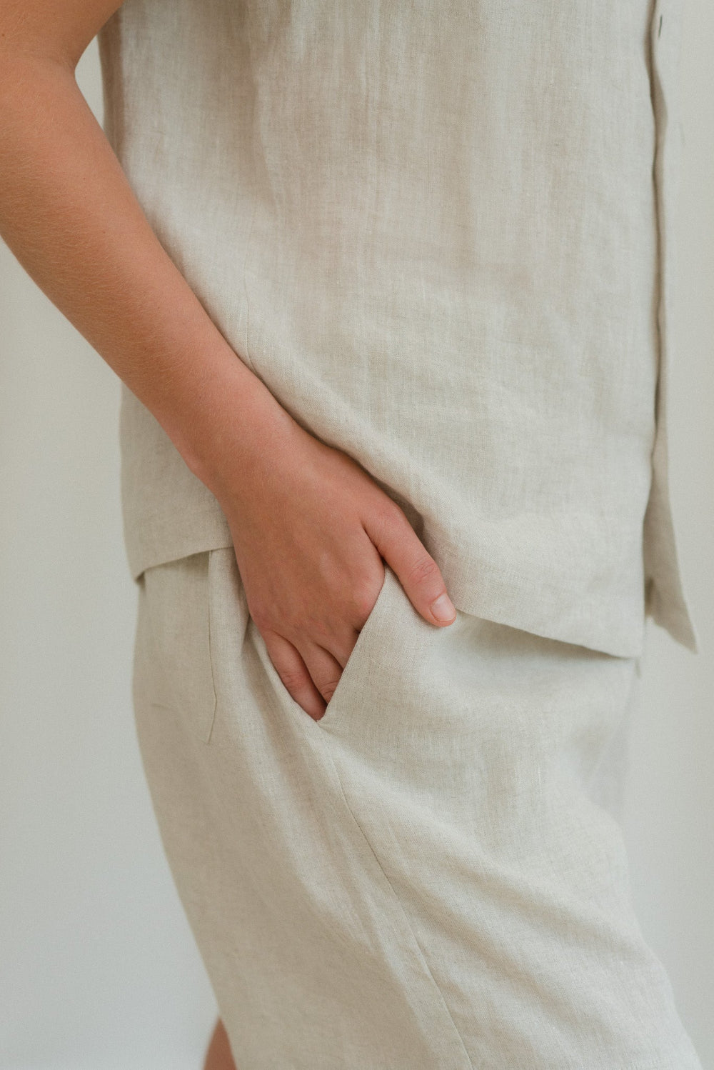 Sömn Premium Linen Sleep & Lounge Shorts | Sömn Home #color_fog