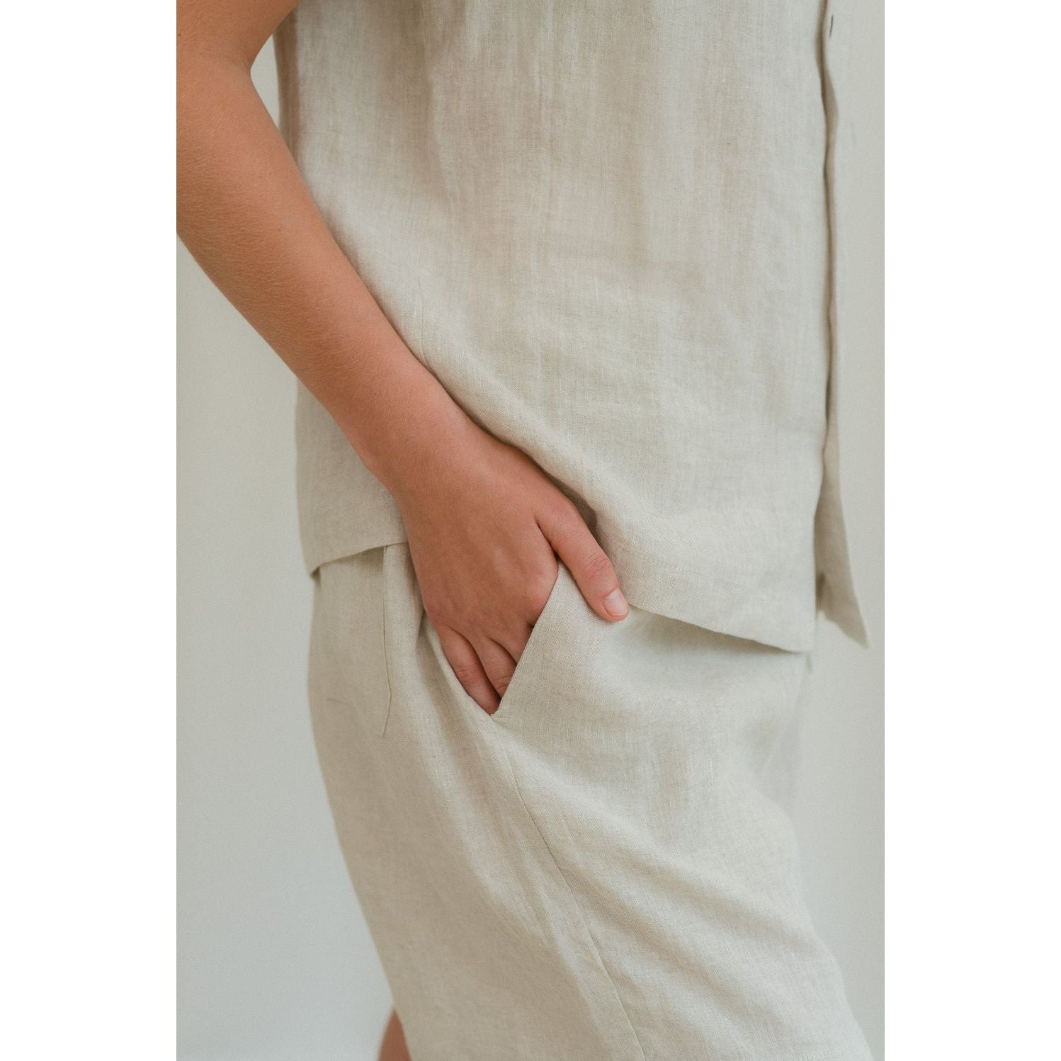 Sömn Premium Linen Sleep & Lounge Shorts | Sömn Home #color_fog