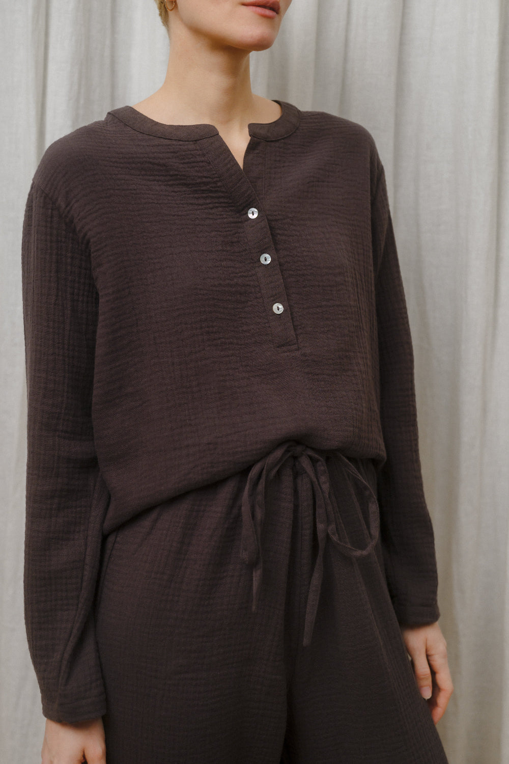 Sömn Premium Organic Cotton Gauze Sleepwear | Loungewear Pants Sömn Home #color_prune