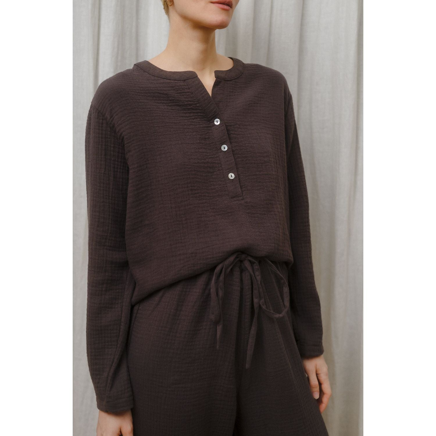 Sömn Premium Organic Cotton Gauze Sleepwear | Loungewear Pants Sömn Home #color_prune