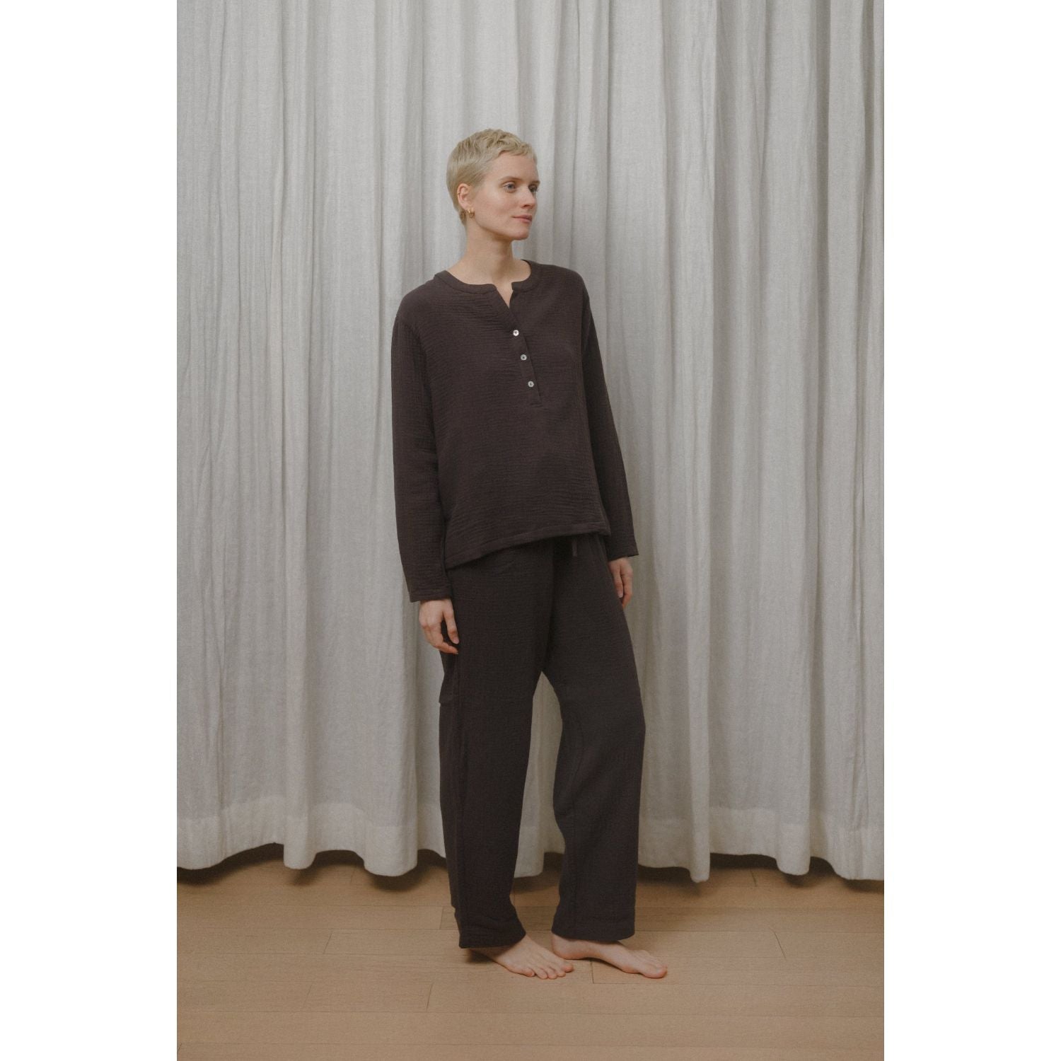 Sömn Premium Organic Cotton Gauze Sleepwear | Loungewear Set Sömn Home #color_prune