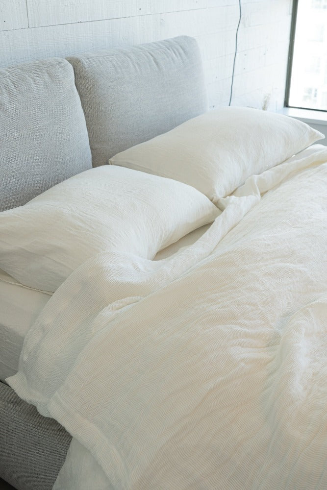 Sömn Luxury Linen Bedding | Bedspread Bedspread Sömn Home #color_optical-white