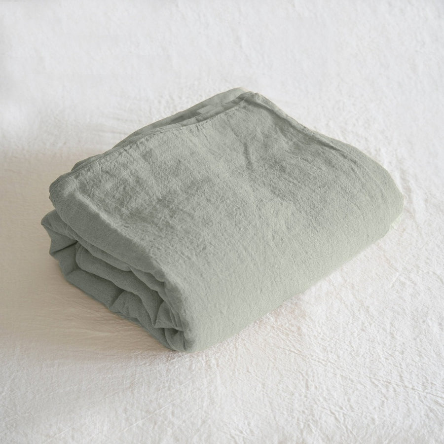 Sömn Luxury Linen Bedding | Duvet Cover Linen Bedding Sömn Home King Mineral Green 