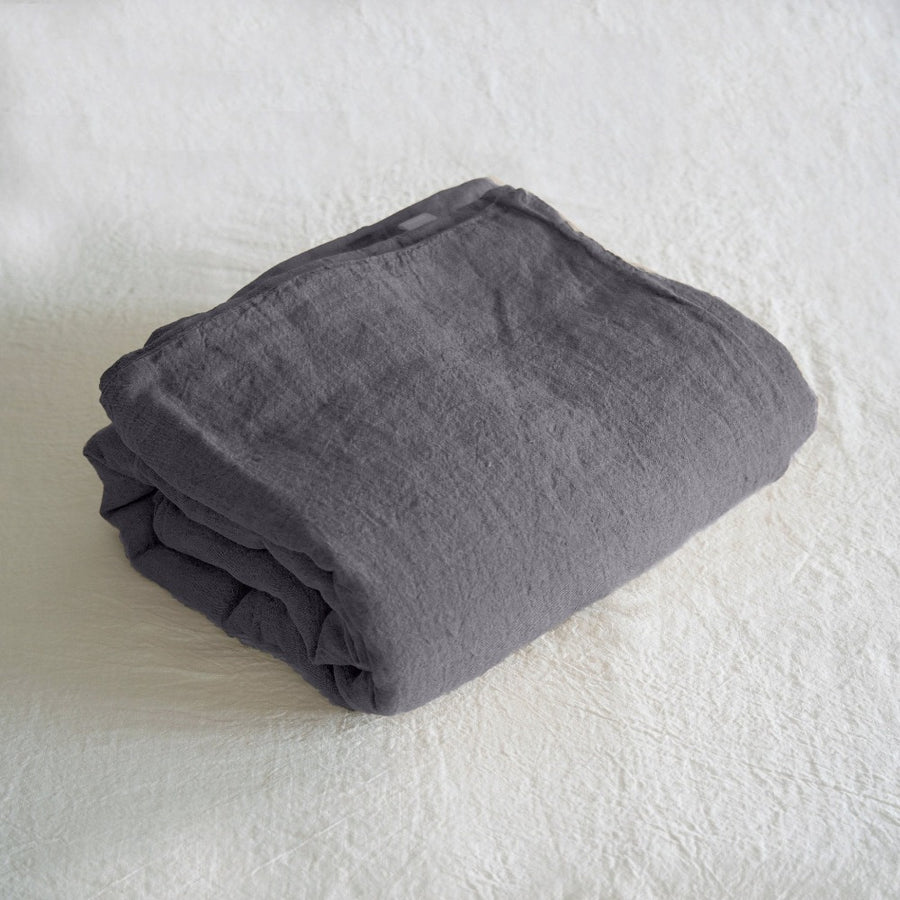 Sömn Luxury Linen Bedding | Duvet Cover Linen Bedding Sömn Home Queen Charcoal Grey 