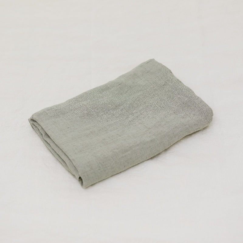 Sömn Luxury Linen Bedding | Fabric Swatch Textile Sample Sömn Home Small Mineral Green 