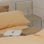 Sömn Luxury Linen Bedding | Fitted Sheet Linen Bedding Sömn Home #color_peach