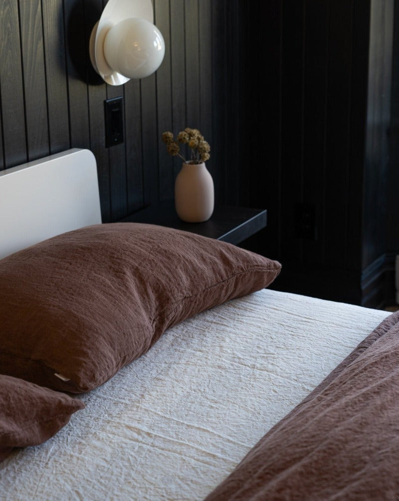 Sömn Luxury Linen Bedding | Fitted Sheet Linen Bedding Sömn Home #color_off-white