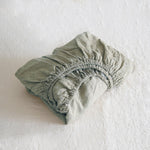 Sömn Luxury Linen Bedding | Fitted Sheet Linen Bedding Sömn Home Queen Mineral Green #color_mineral-green