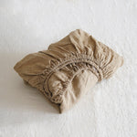 Sömn Luxury Linen Bedding | Fitted Sheet Linen Bedding Sömn Home Queen Oatmeal #color_oatmeal